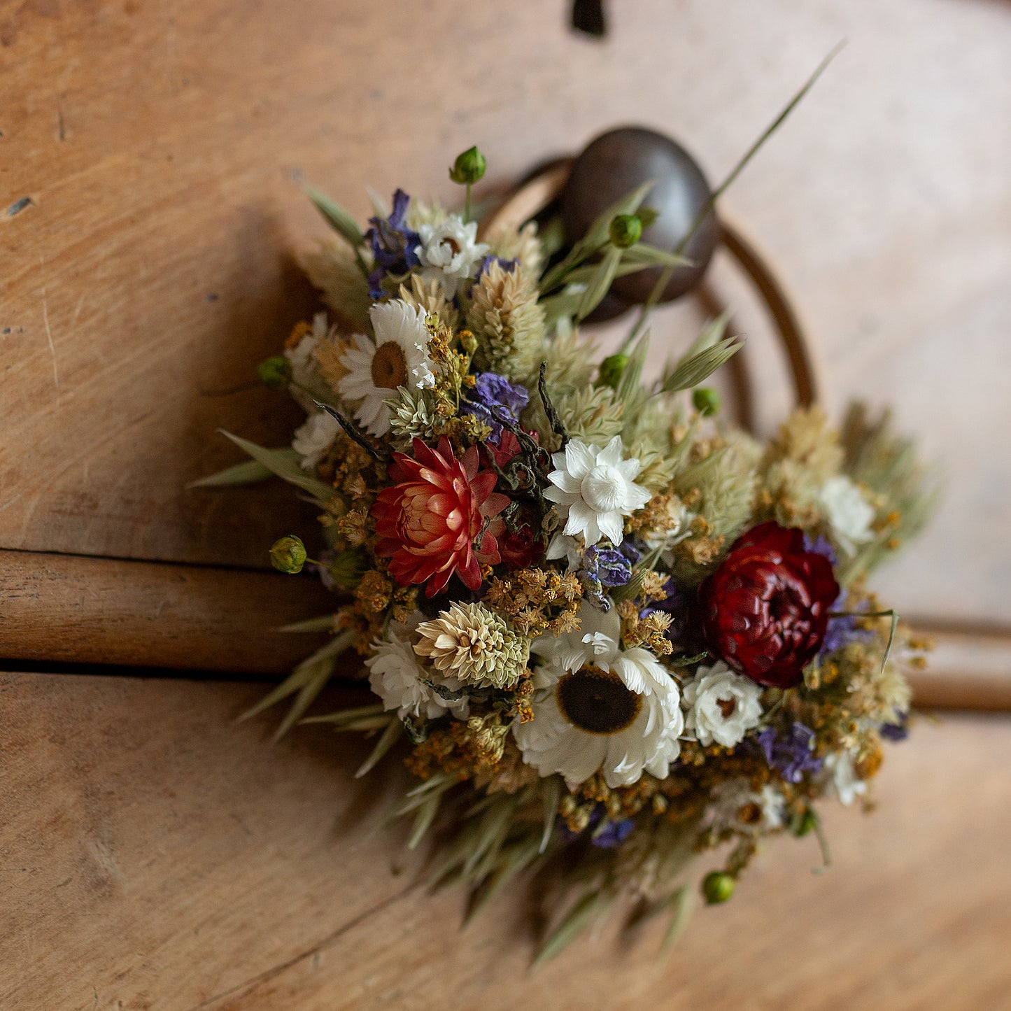 Mini blue red and white wreath